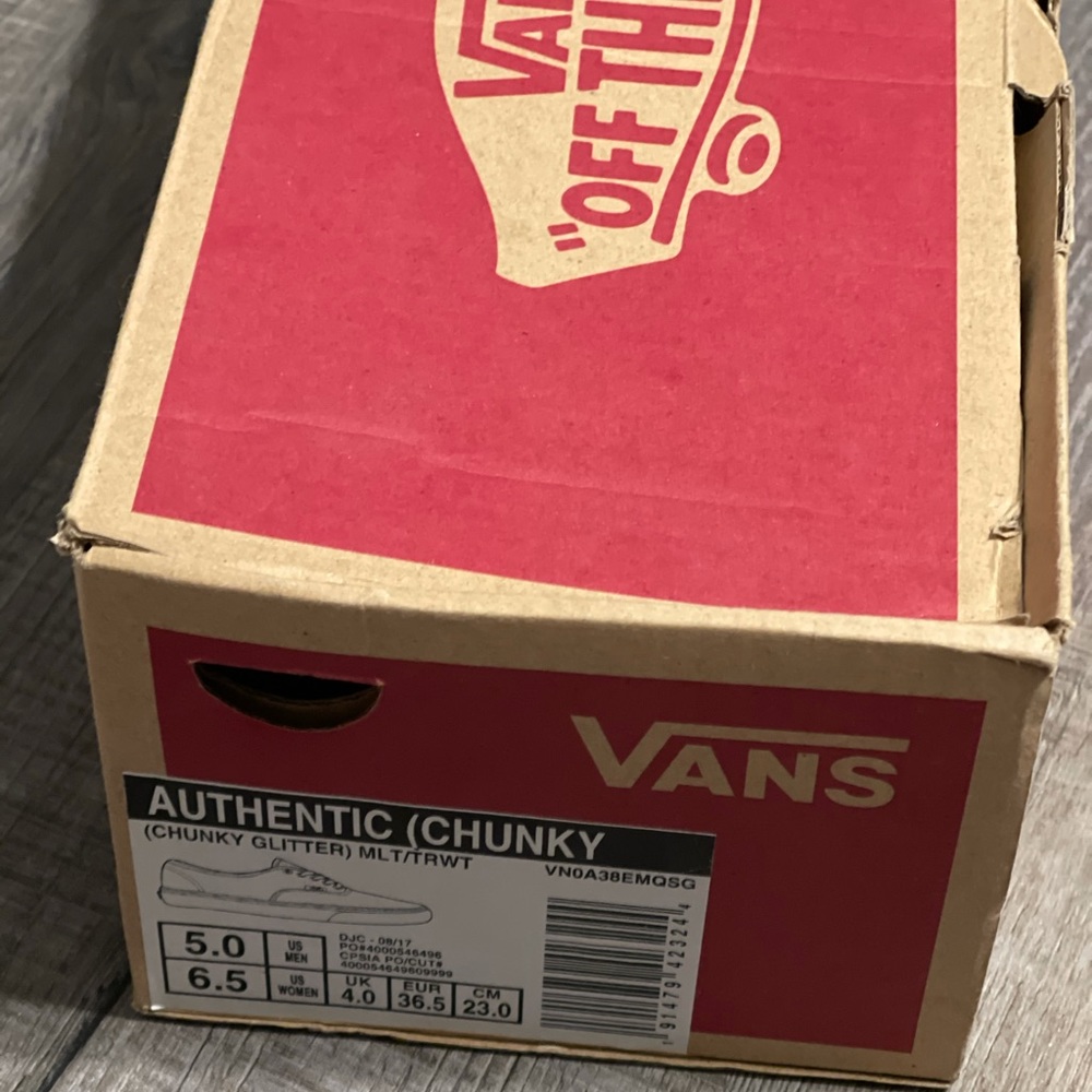Vans authentic chunky glitter women’s  size 6.5